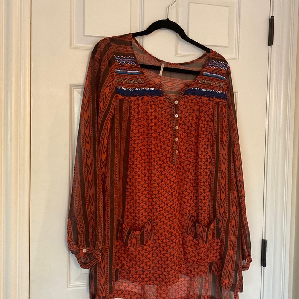 Free People Flowy blouse/cover up.
